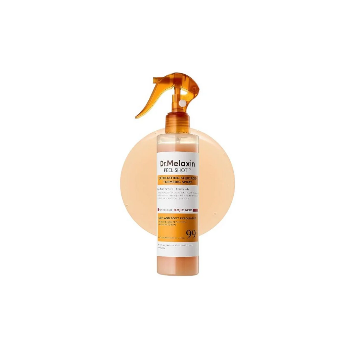 Dr.Melaxin Peel Shot Exfoliating Kojic Acid Turmeric Spray Body and Foot Exfoliator - 200ml