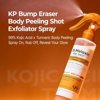 Dr.Melaxin Peel Shot Exfoliating Kojic Acid Turmeric Spray Body and Foot Exfoliator - 200ml